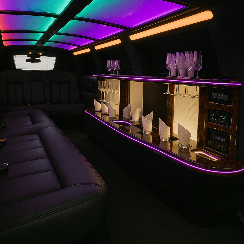 10 Passenger Stretch Limousine interior