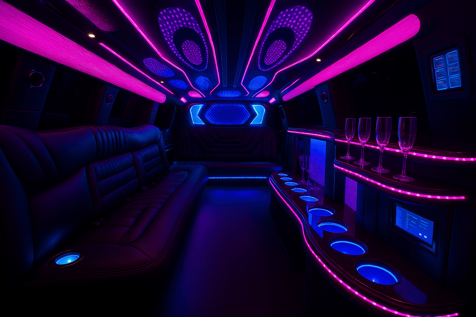 18 Passenger Stretch Limousine interior