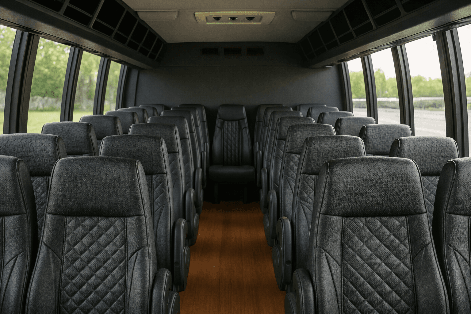 20 Passenger Coach Bus interior