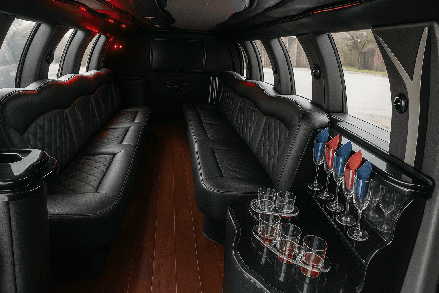 20 Passenger Stretch Limousine interior