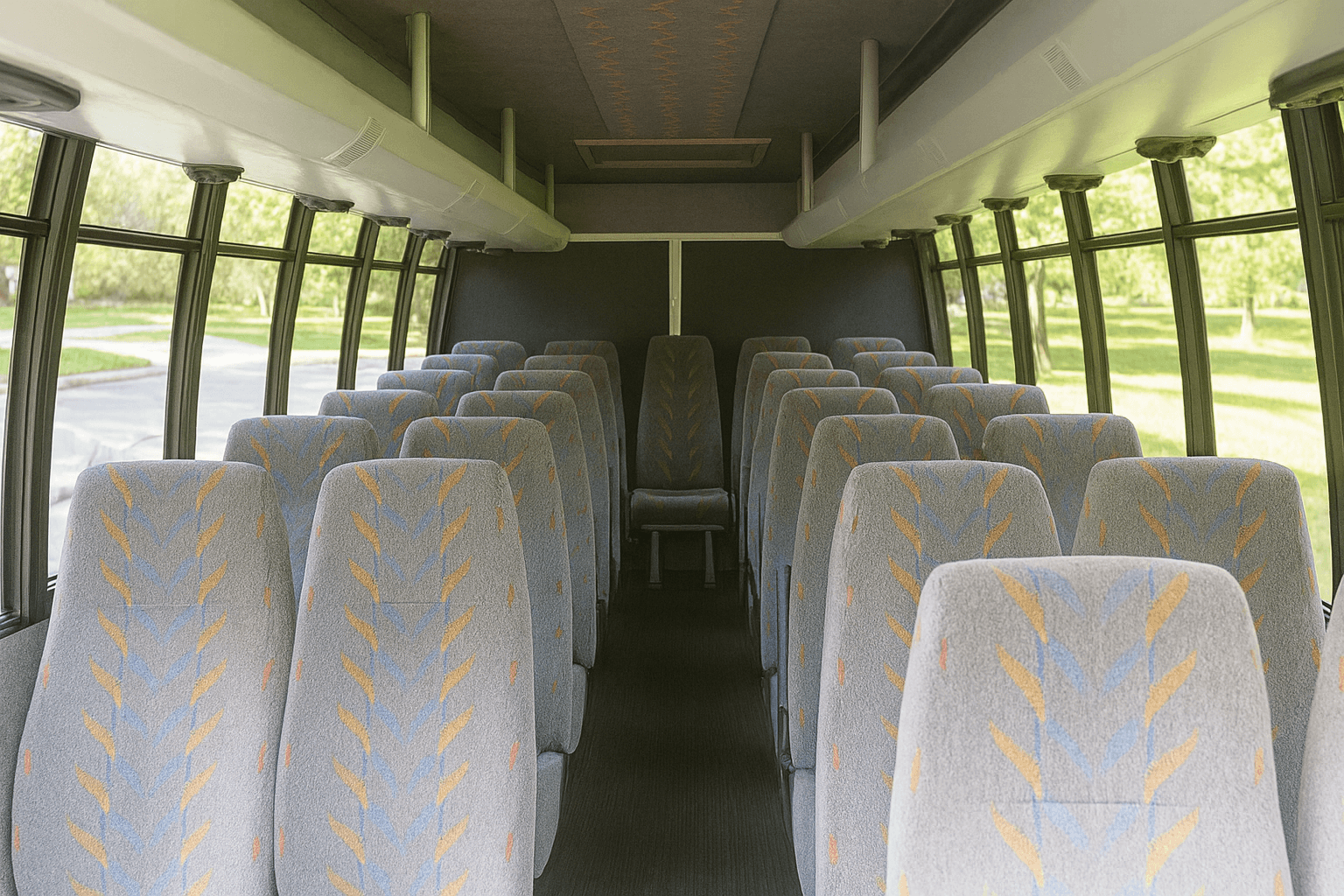 22 Passenger Coach Bus interior