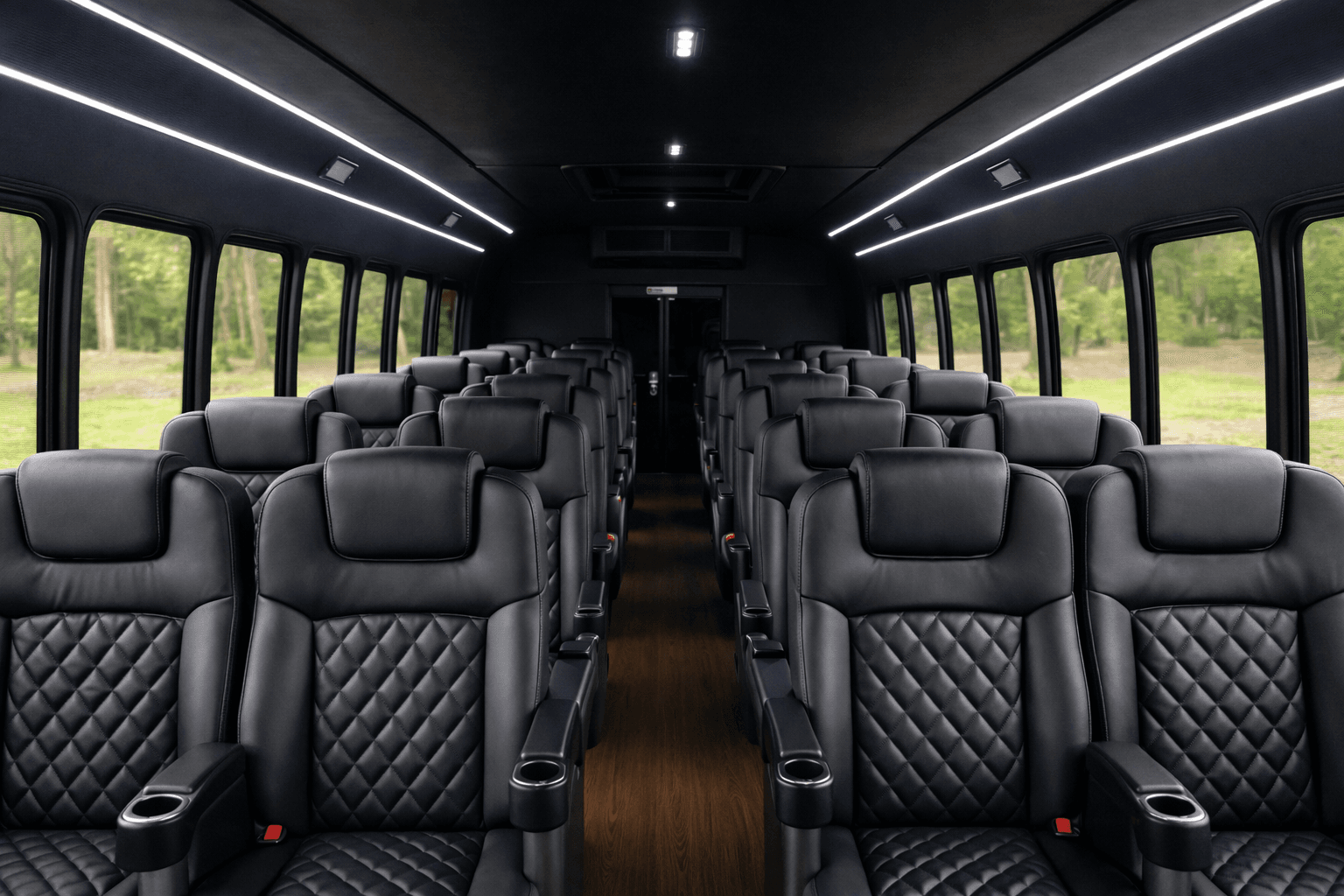26 Passenger Coach Bus interior