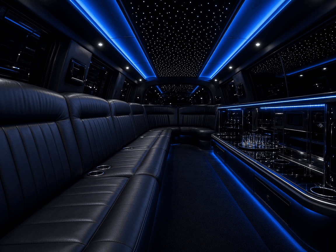 26 Passenger Stretch Limousine interior
