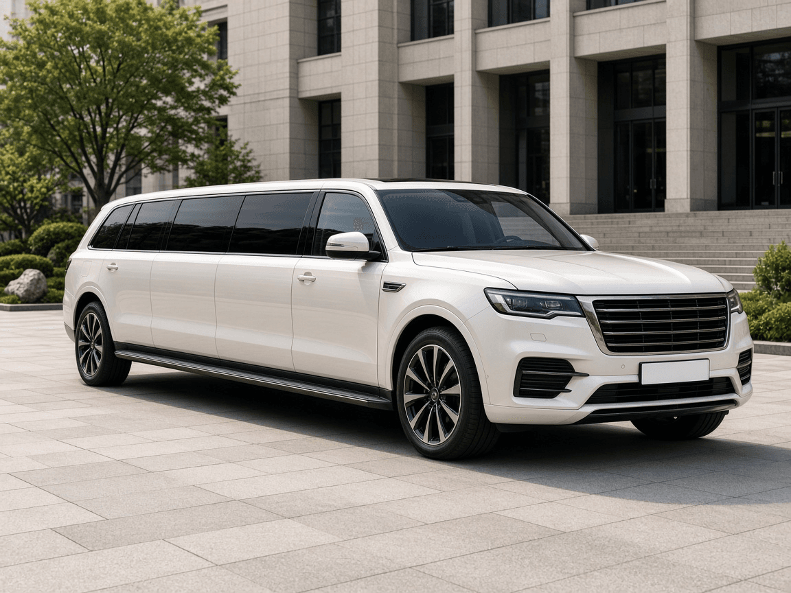 28 Passenger Stretch Limousine exterior