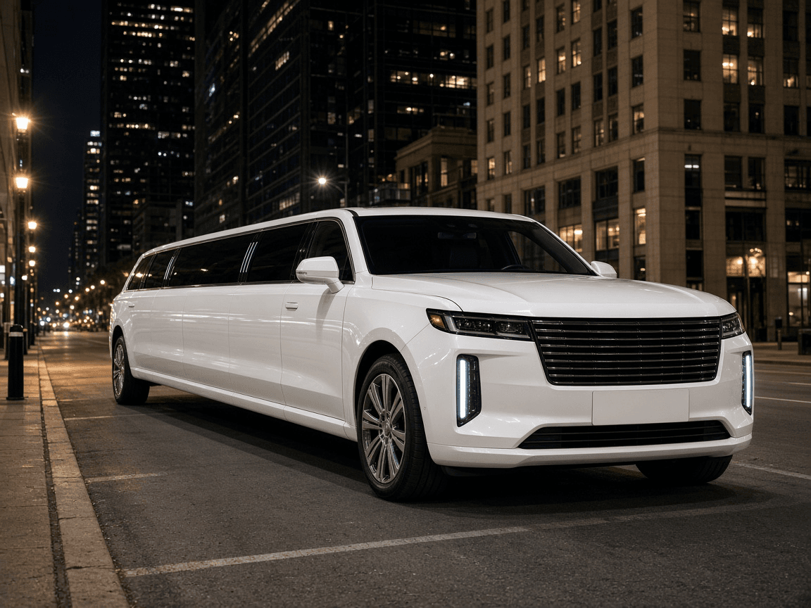 32 Passenger Stretch Limousine exterior
