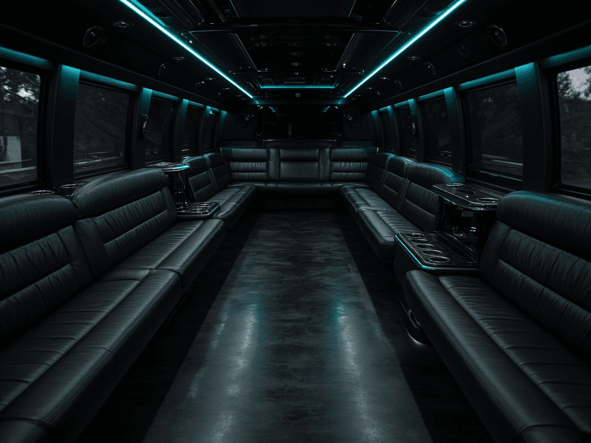 44 Passenger Party Bus interior
