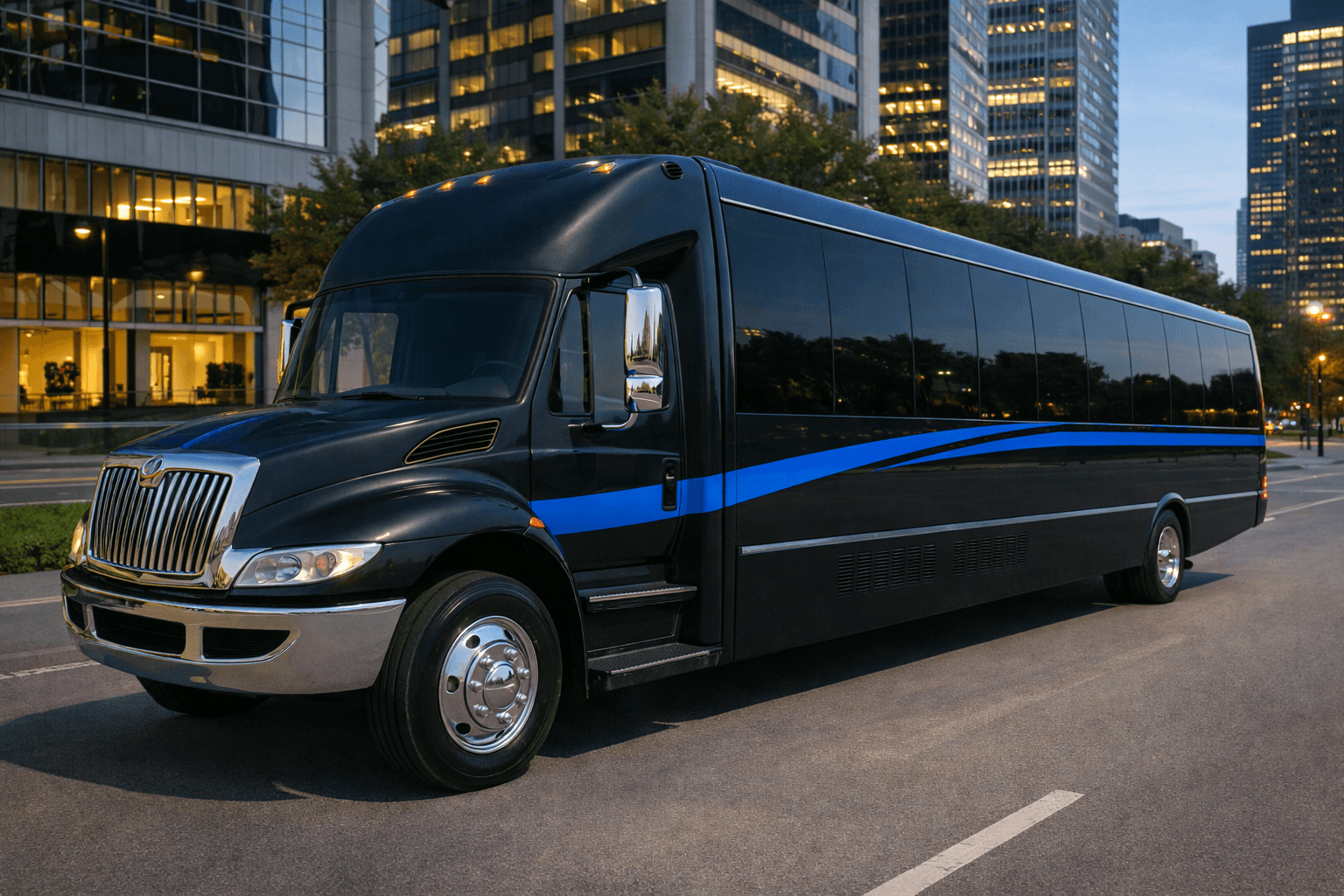 46 Passenger Party Bus exterior