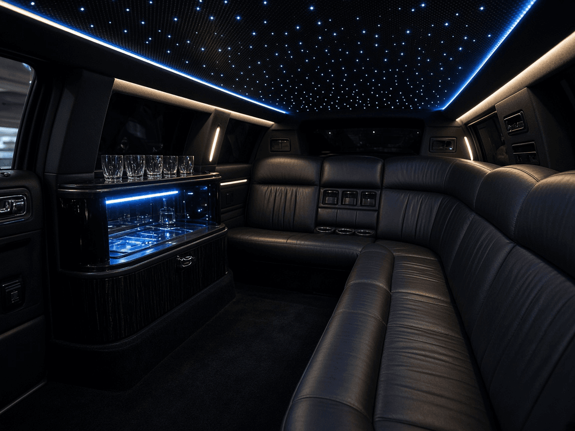 6 Passenger Stretch Limousine interior