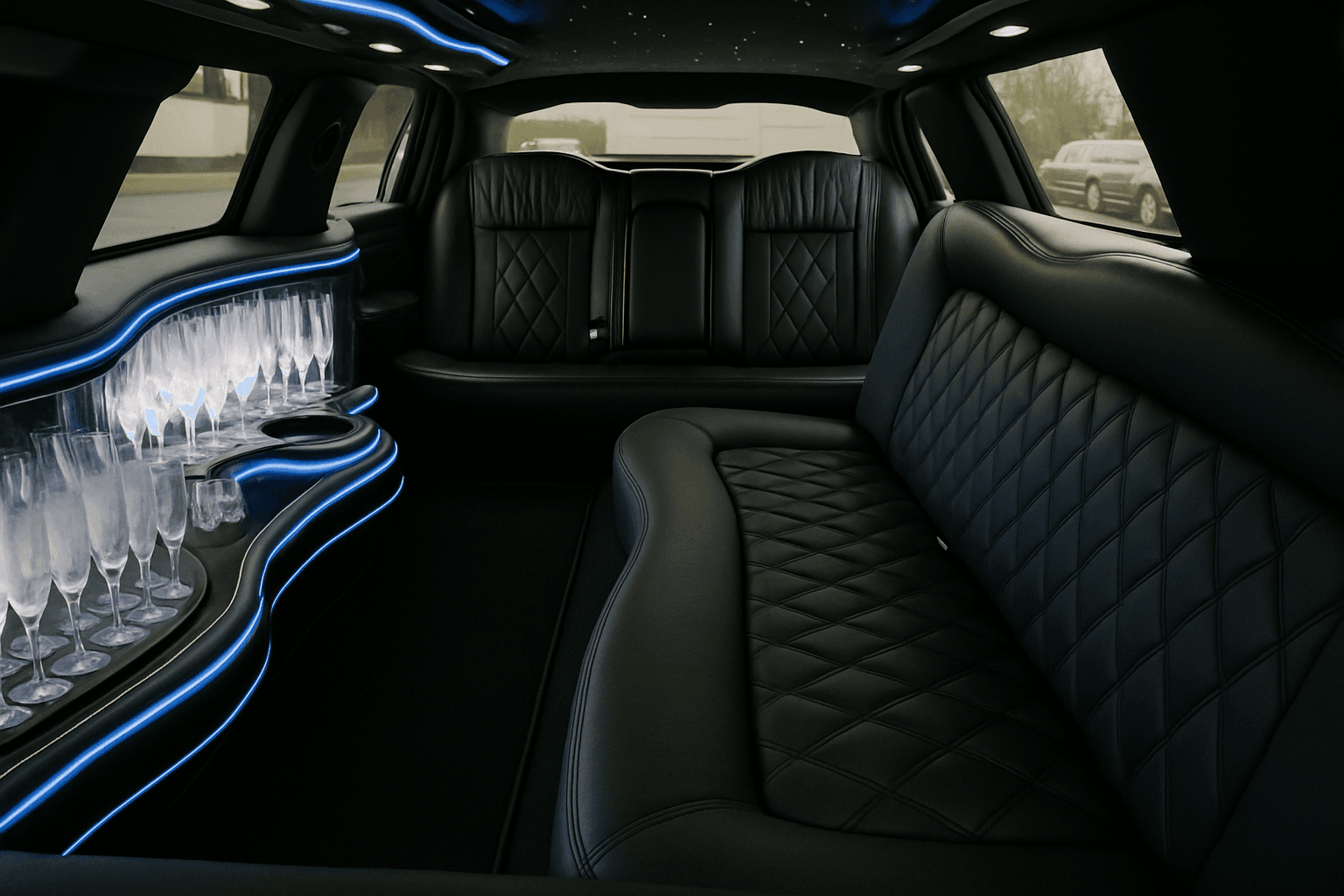 6 Passenger Stretch Limousine interior