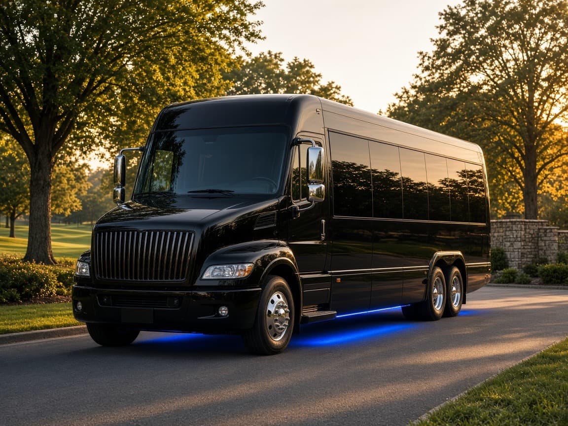 Stretch limousine waiting for a Trophy Club group heading to dinner