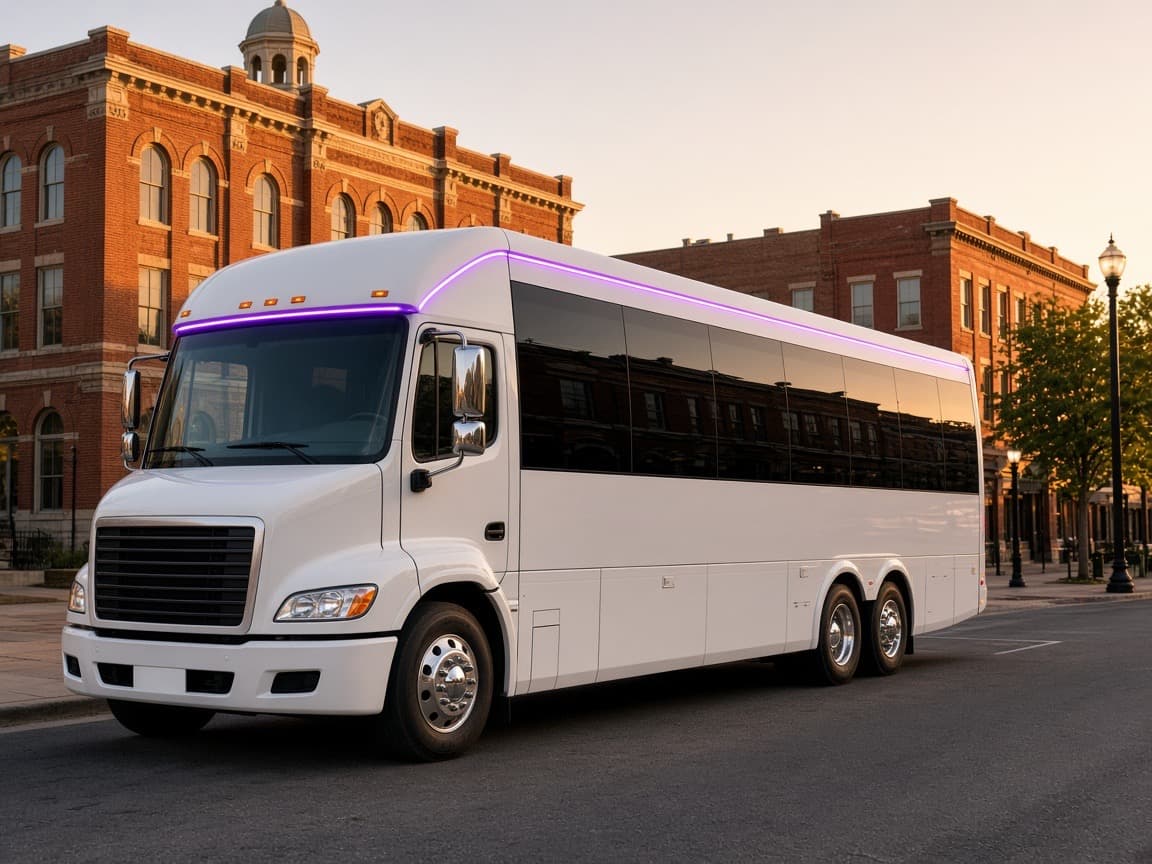 Party bus parked outside a Wylie home before a group pickup