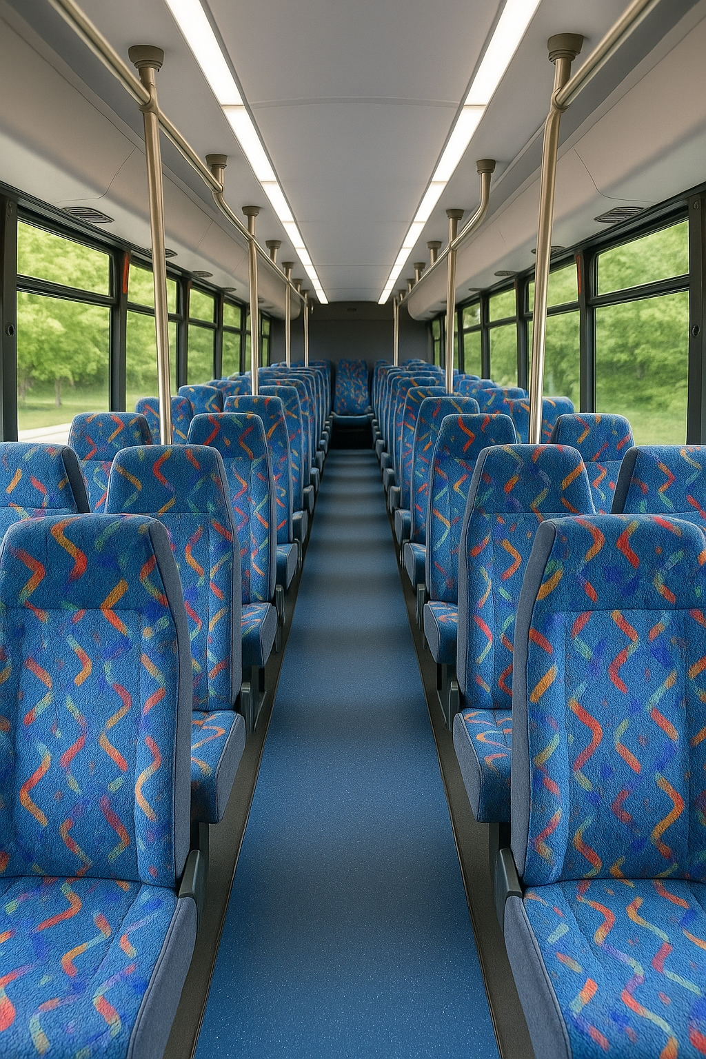 36 Passenger Coach Bus interior