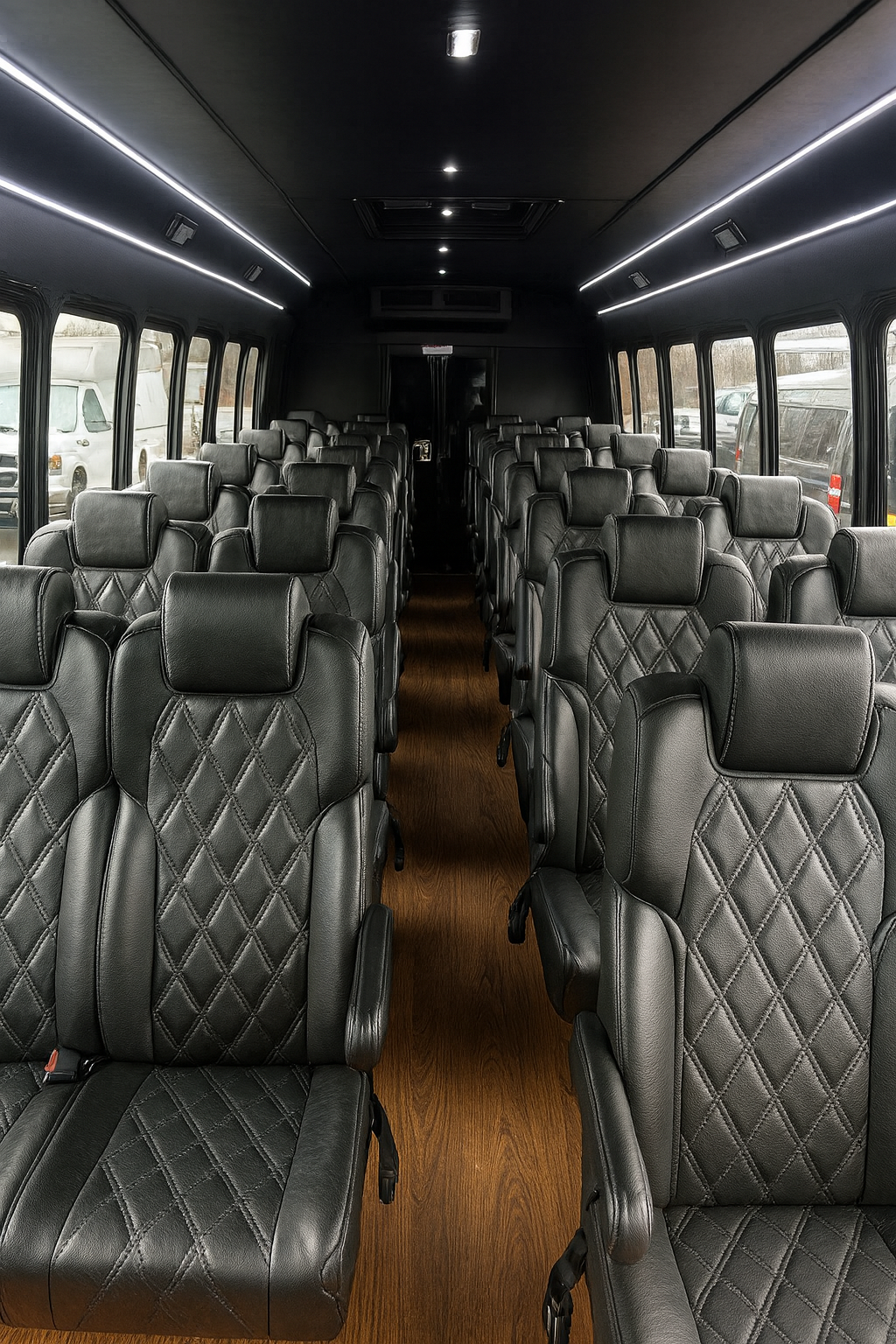 38 Passenger Coach Bus interior