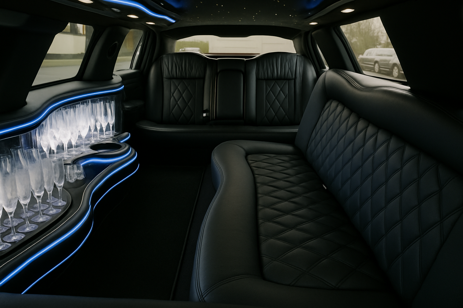 6 Passenger Stretch Limousine interior